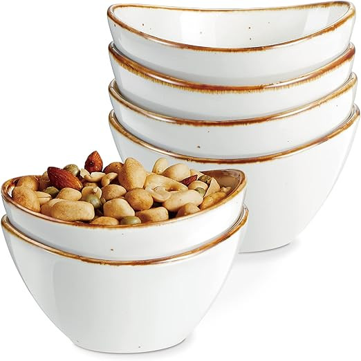 ONEMORE Ceramic Bowls - 8 oz, Set of 6 - Oven, Microwave and Dishwasher Safe Small Bowls - for Ic... | Amazon (US)