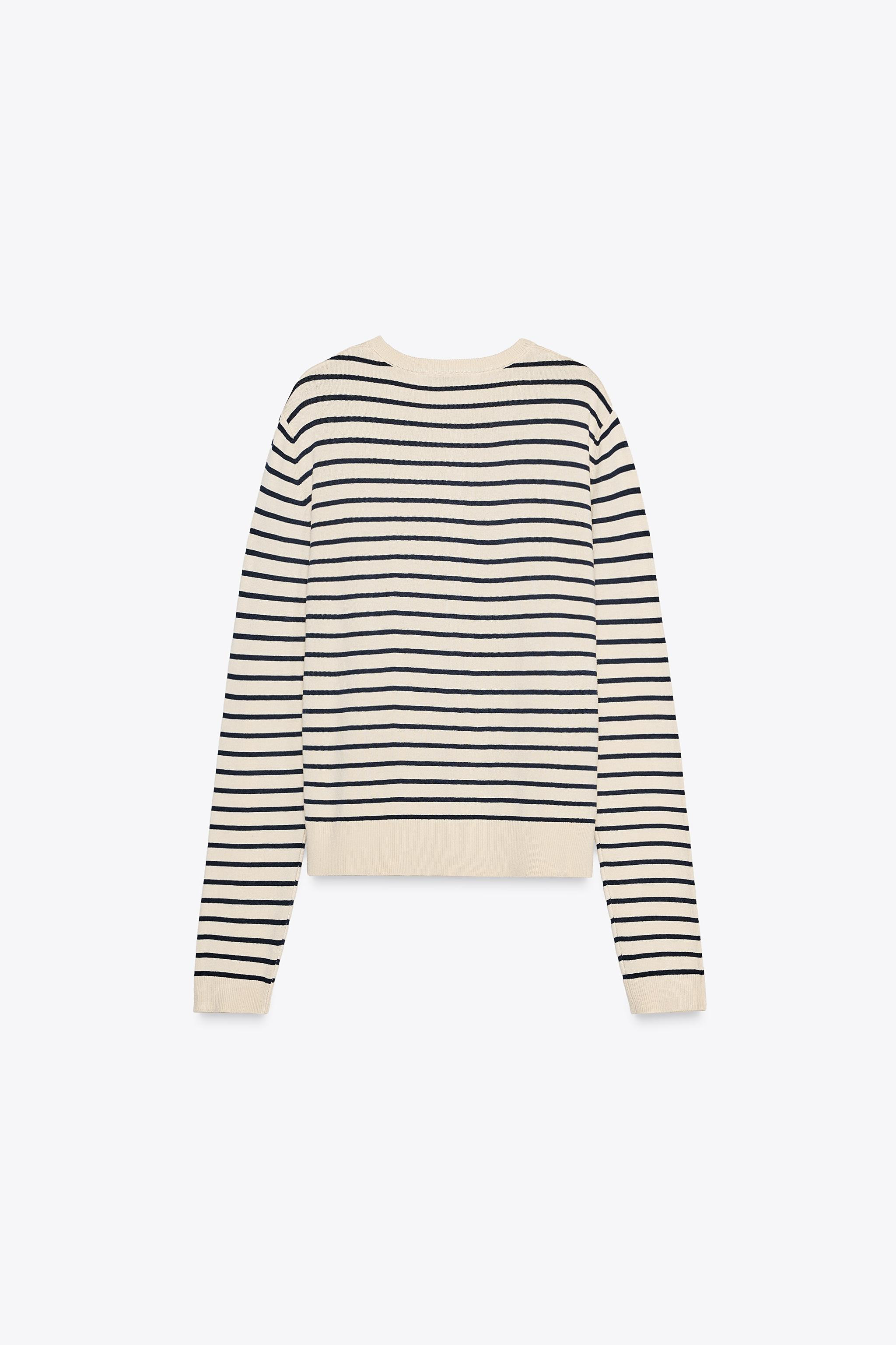 GILET EN MAILLE À RAYURES | Zara FR
