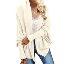 Imily Bela Women's Kimono Batwing Cable Knitted Slouchy Oversized Wrap Cardigan Sweater | Amazon (US)