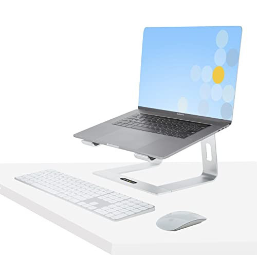 StarTech.com Laptop Stand for Desk, Supports 5kg/11lb, Aluminum, Silver, Ergonomic Laptop Riser, Portable Laptop Holder, Computer Stand for MacBook Air/Pro, Dell XPS, Lenovo (Laptop-Stand-Silver) | Amazon (US)