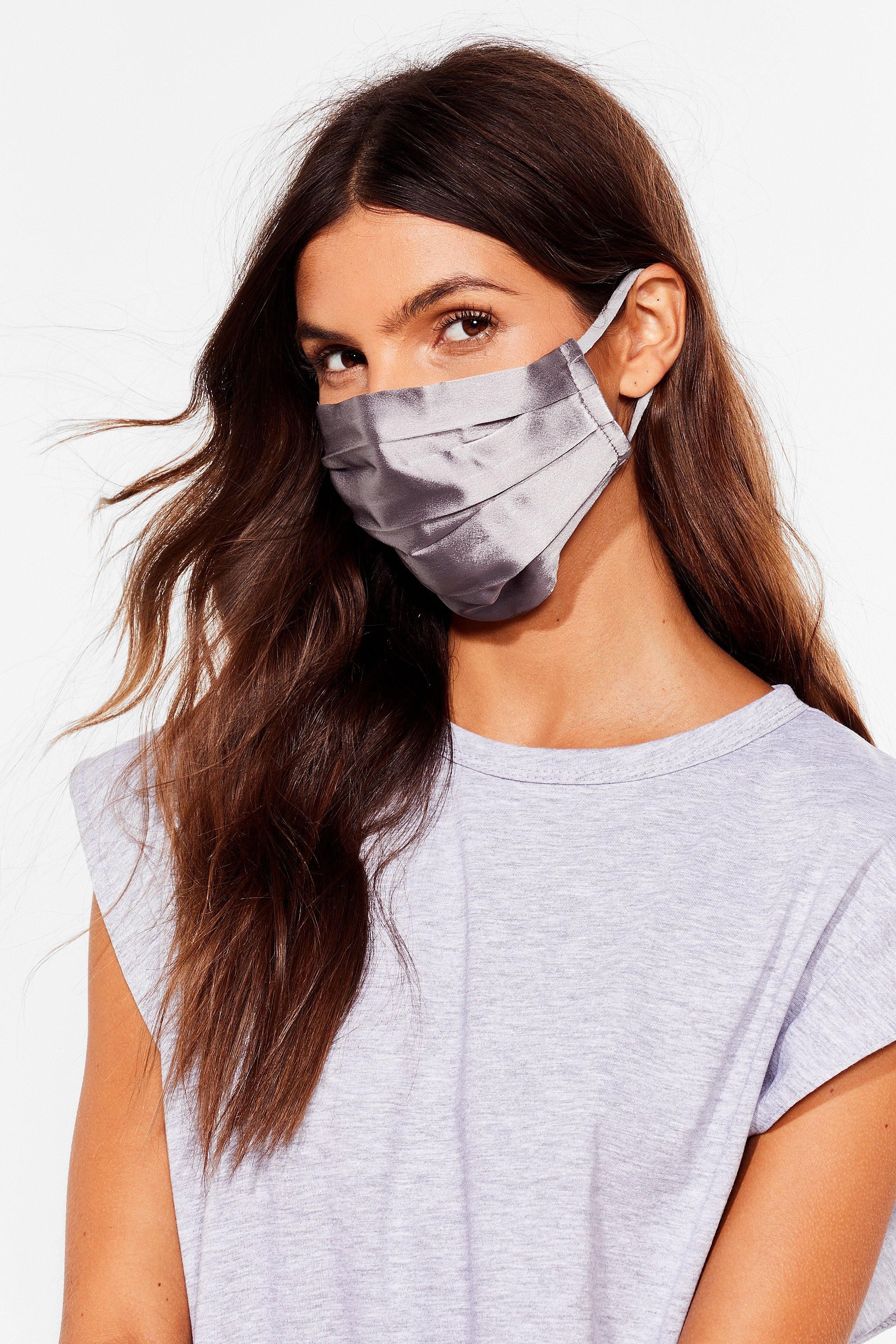Womens Pleat Me in the Middle Fashion Face Mask - Grey | NastyGal (US & CA)