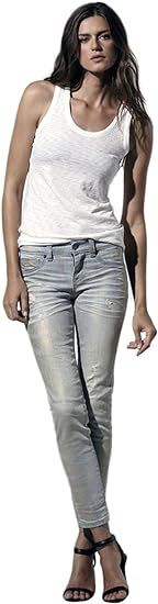Standards & Practices Women's Stretch Metallic Foil Skinny Ankle Premium Jeans | Amazon (US)