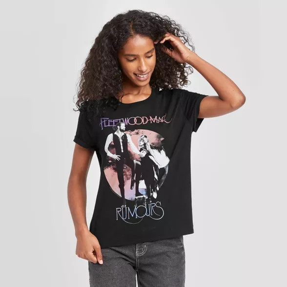 Women's Fleetwoodmac Rumor Short Sleeve Graphic T-Shirt - Black | Target