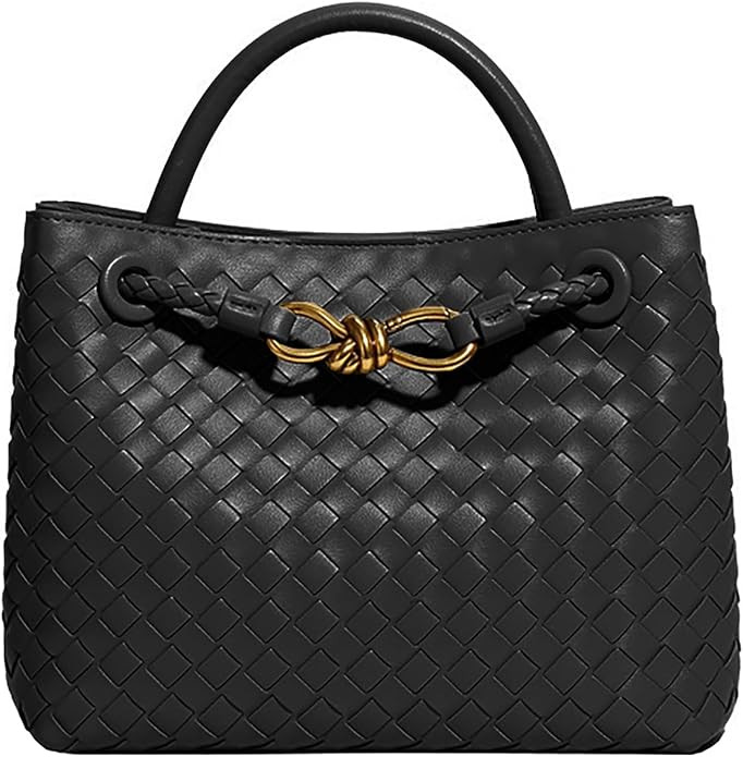 Woven Bags for Women Bowknot Small Tote Hobo Shoulder Crossbody Bags PU Leather Handwoven Woven P... | Amazon (US)