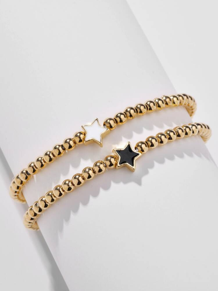 2pcs Beaded Bracelet | SHEIN