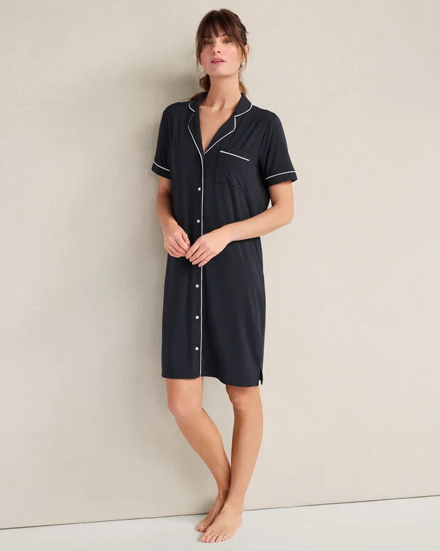 Calm & Cool Notch Collar Sleep Dress | Talbots