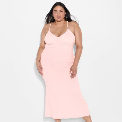 Women's Maxi Sheath Dress - Wild Fable™ Light Pink XXL | Target