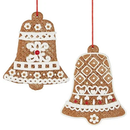 Bell Gingerbread Ornaments set of 2 | Walmart (US)