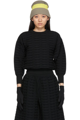 Black Fluted Gloves | SSENSE