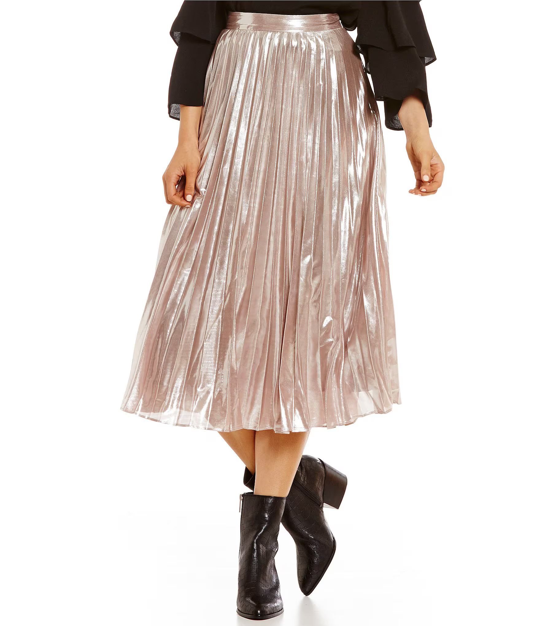1. STATE Metallic Pleated Skirt | Dillards Inc.