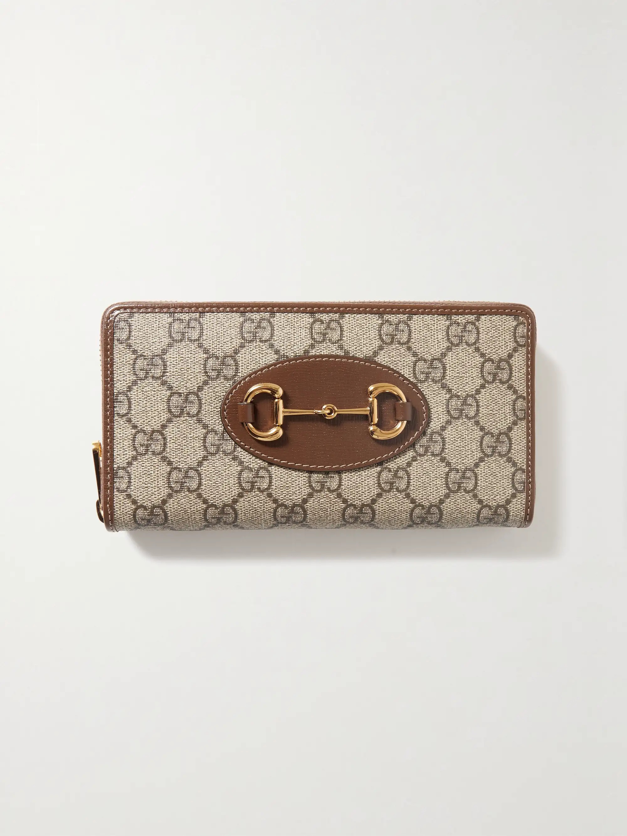 Horsebit 1955 leather-trimmed printed coated-canvas wallet | NET-A-PORTER (US)
