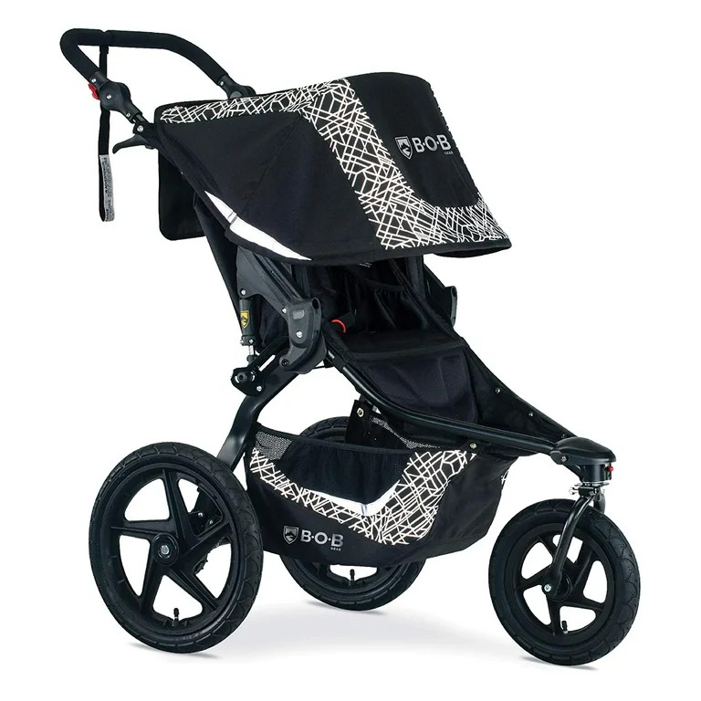 BOB Gear Revolution Flex 3.0 Jogging Stroller, Lunar - Ultra-Reflective Accents Lunar Black Singl... | Walmart (US)