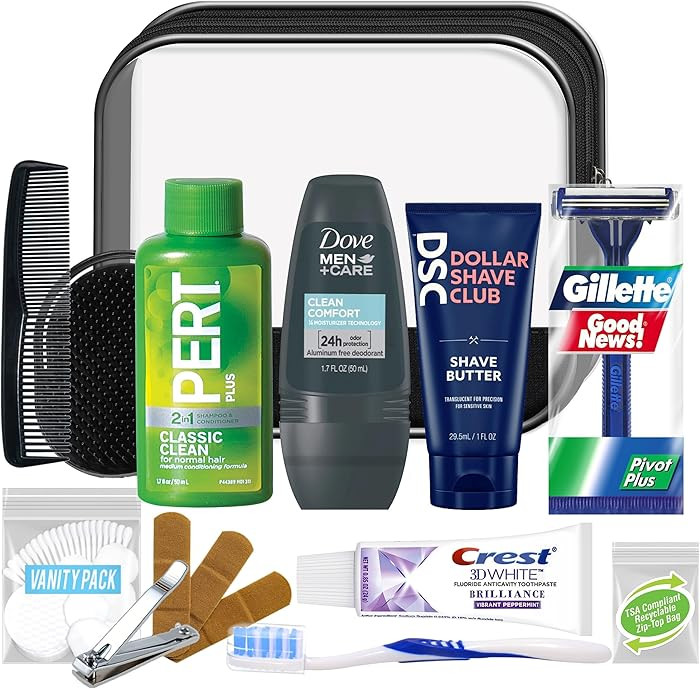 Convenience Kits International Men’s Super Deluxe, 16-Piece Kit with Travel Size TSA Compliant ... | Amazon (US)