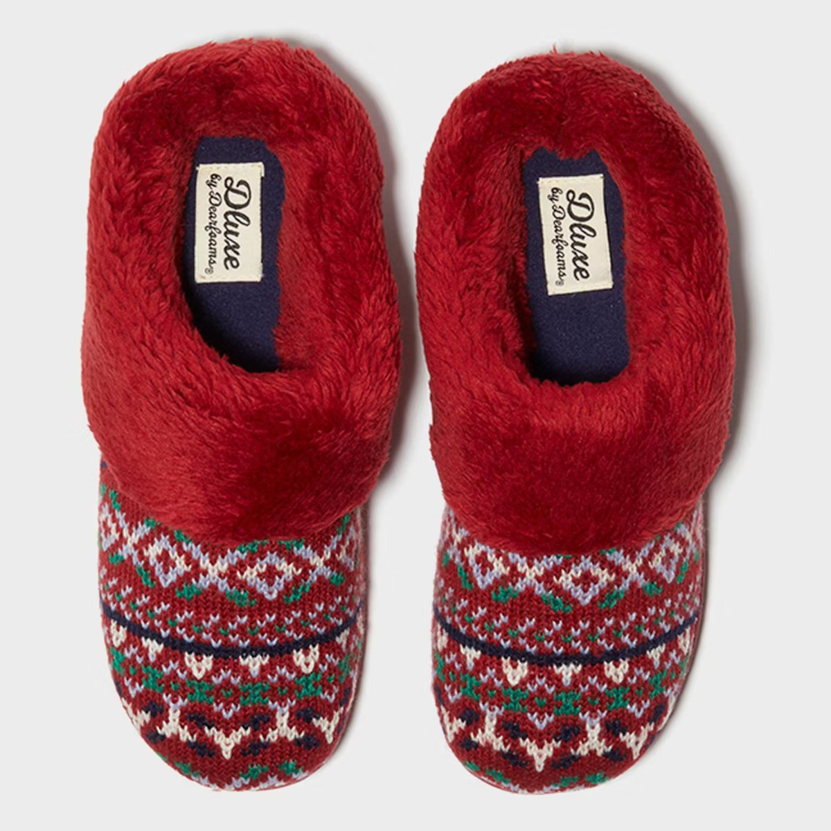 dluxe by dearfoams Women's Carol Chunky Knit Clog Slippers - Ivory S | Target