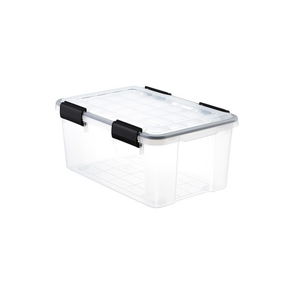 Iris 19 qt. Weathertight Tote Clear | The Container Store