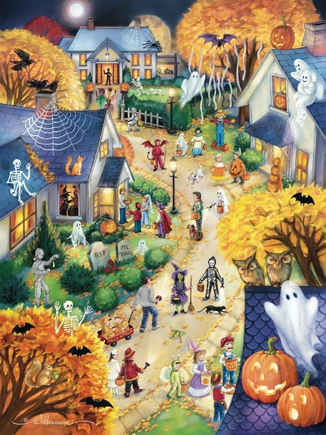 Vermont Christmas Company Halloween Town Jigsaw Puzzle 550 Piece | Amazon (US)