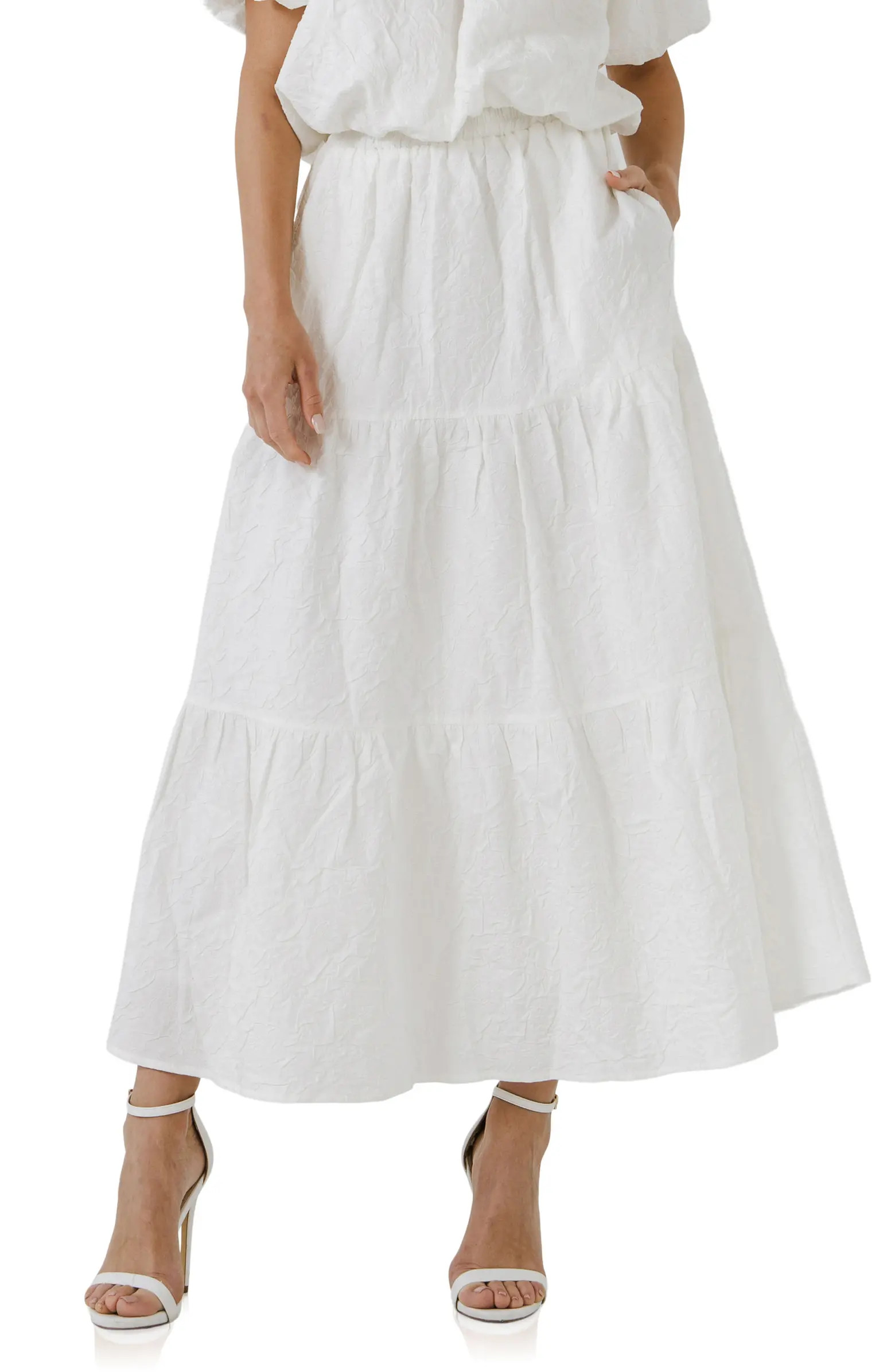 Textured Midi Skirt | Nordstrom