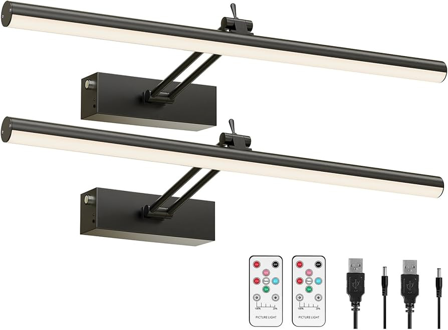 Mocalido 2 Pack Picture Light Battery Operated for Wall, 16in Wireless LED Art Light for Painting... | Amazon (US)