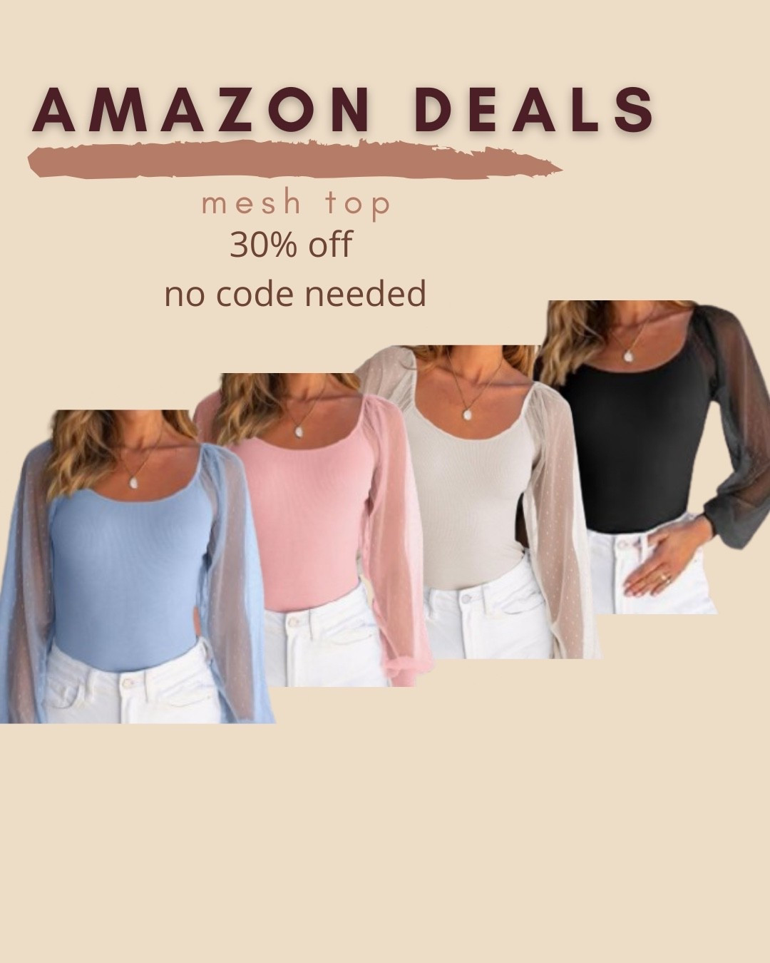 $5-$7 selling out fast

Anrabess
Amazon fashion
Amazon deals
Mesh top
Date night top
