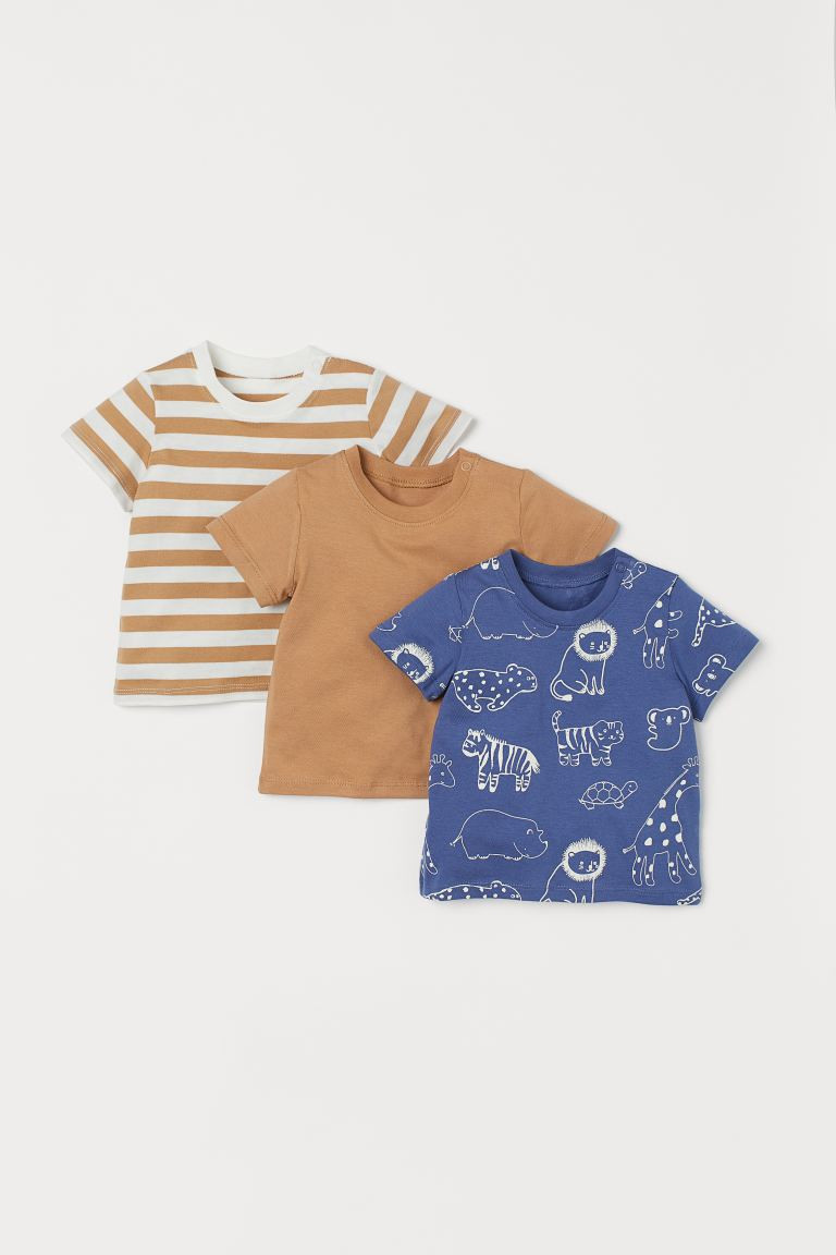 3-pack Cotton Jersey T-shirts | H&M (US + CA)