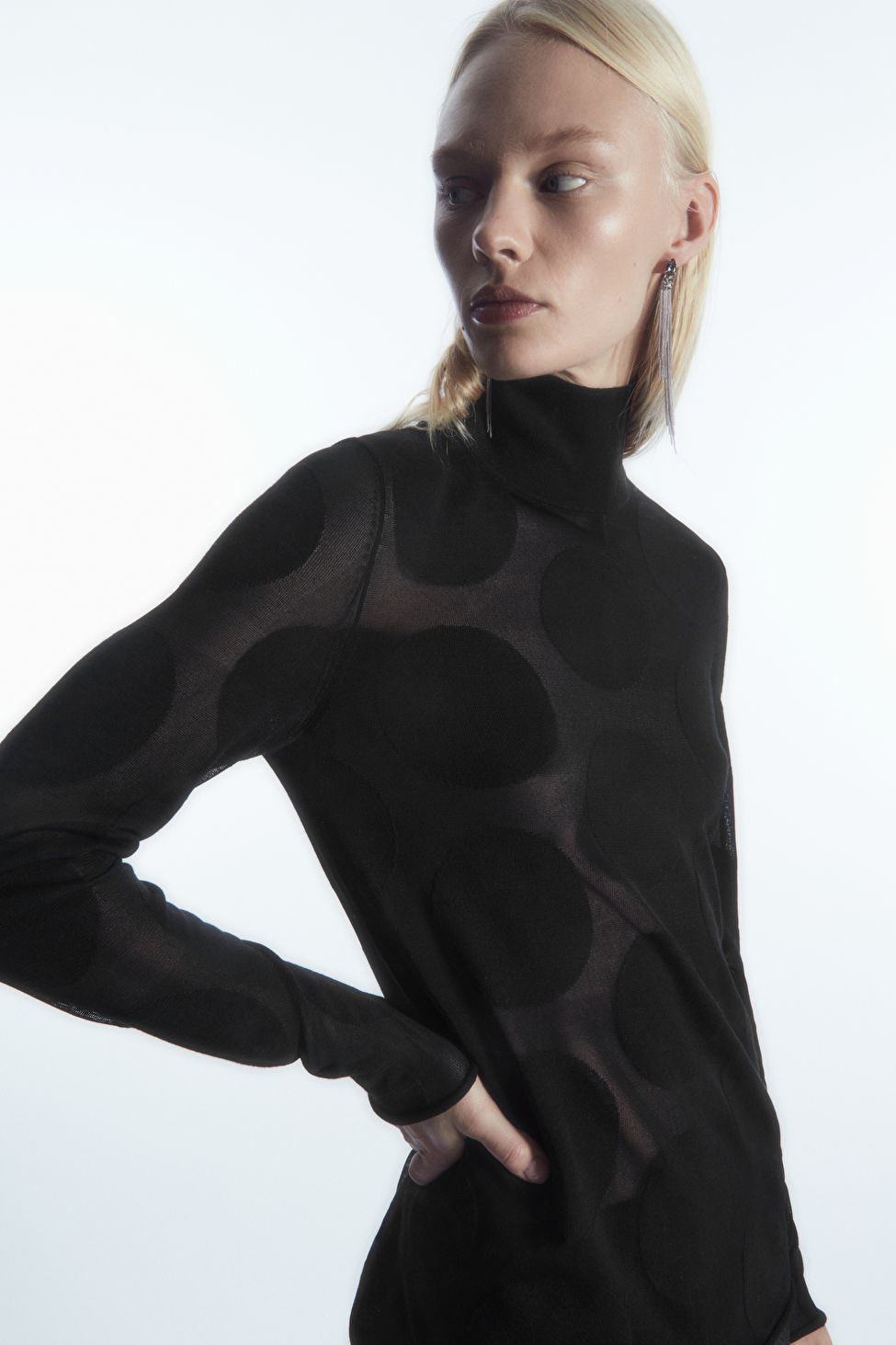 POLKA-DOT JACQUARD-KNIT TOP | COS (US)