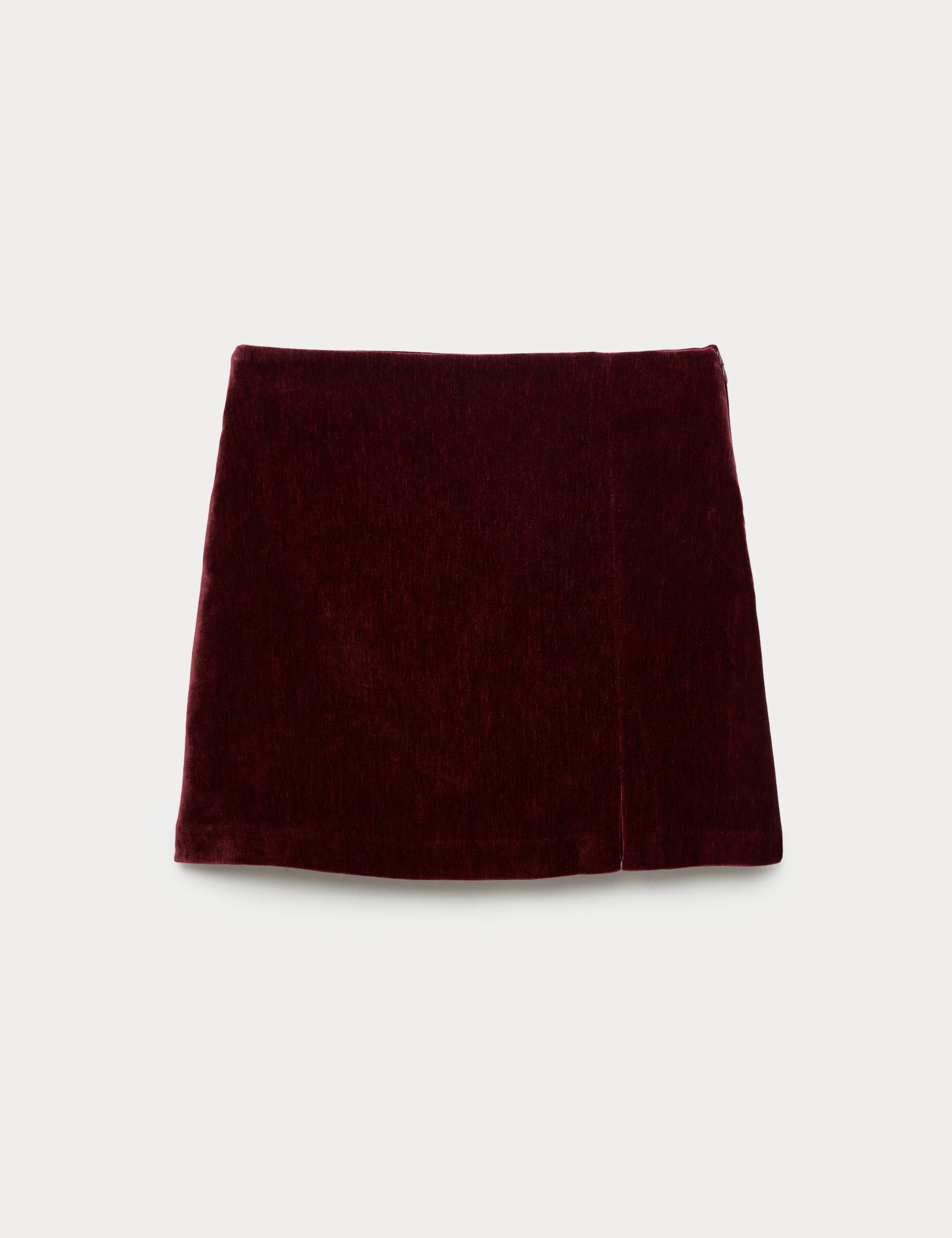 Mottled Velvet Side Split Mini A-Line Skirt | Marks & Spencer (UK)