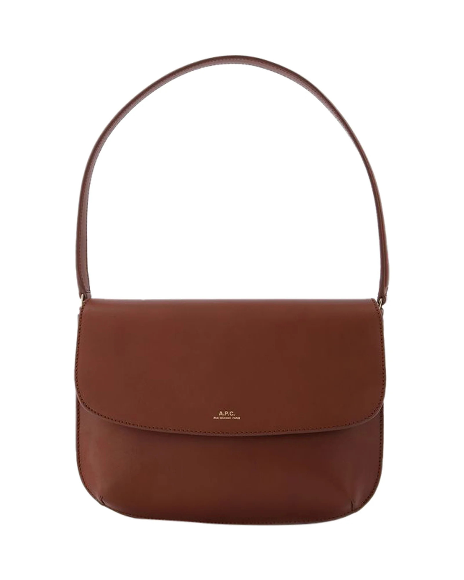 Sarah Shoulder Bag - A. P.C. - Leather - Hazelnut | Shop Simon