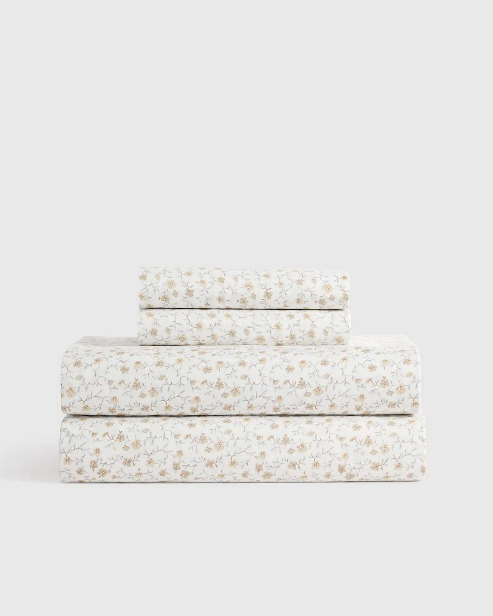 Organic Crisp Percale Floral Sheet Set | Quince