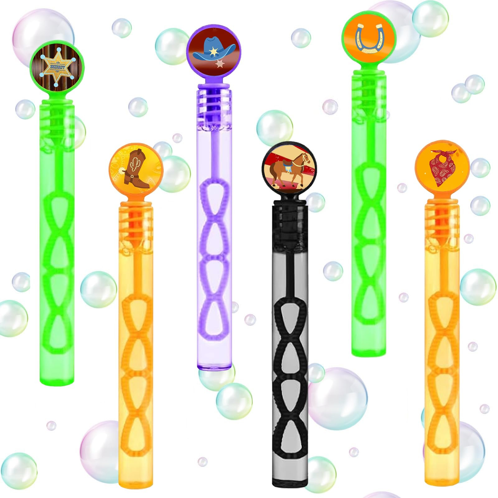 30 Pcs Western Cowboy Party Favors Mini Cowboy Bubble Wand for Western Birthday Party Supplies Cl... | Amazon (US)