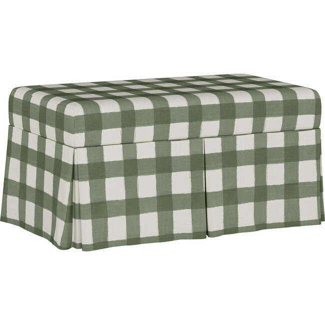 Hamilton Buffalo Square Storage Bench, Sage - Nursery Chairs & Ottomans | Maisonette | Maisonette