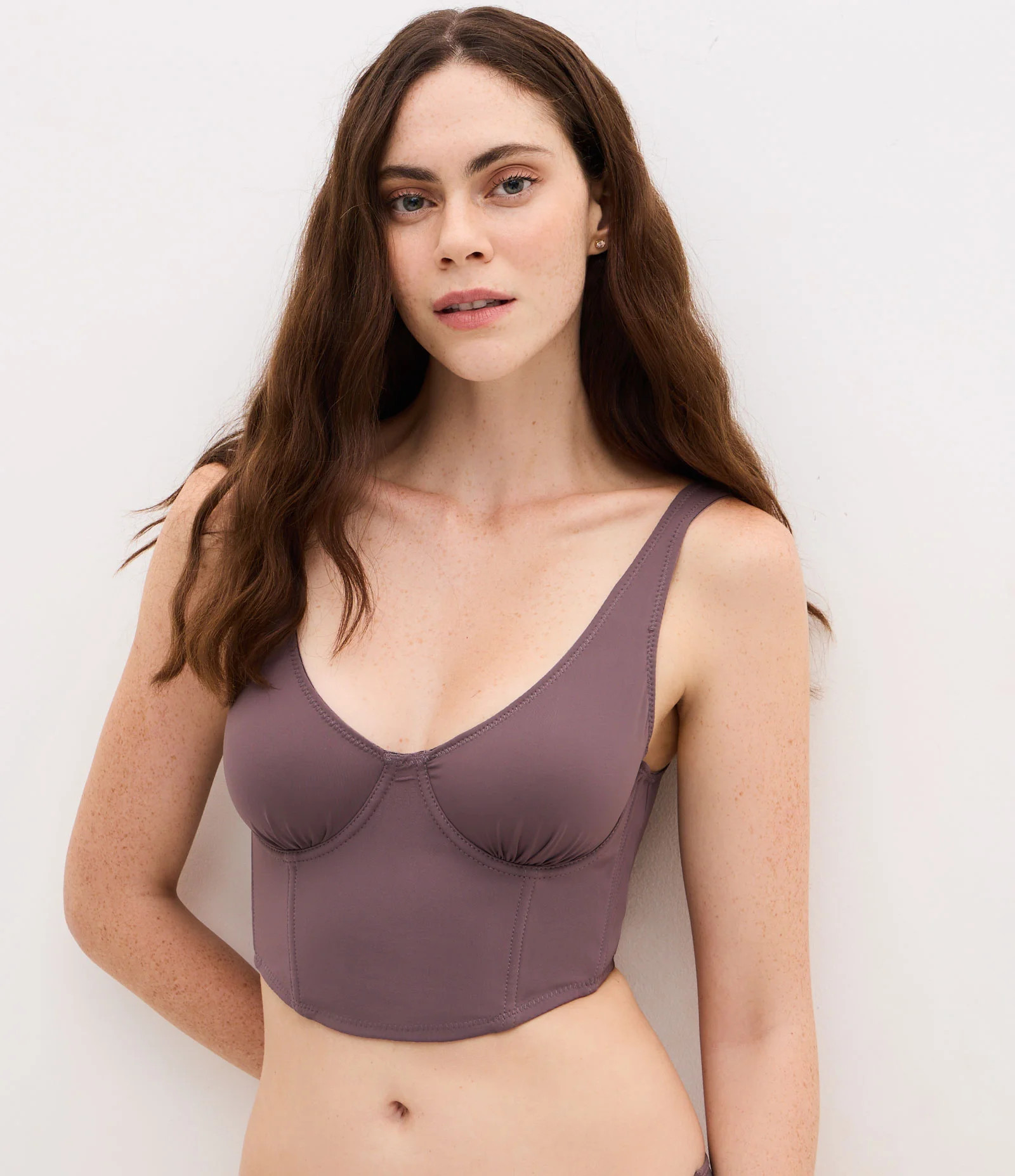 Corset em Microfibra com Aro e Sem Bojo Marrom - Lojas Renner | Renner (BR)