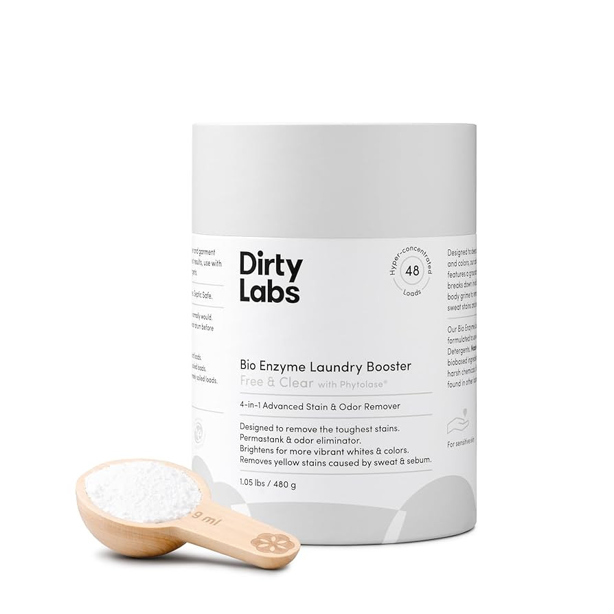 Dirty Labs | Scent Free | Bio Enzyme Laundry Booster | 48 Loads (1 lb) | Hyper Concentrated | Hig... | Amazon (US)