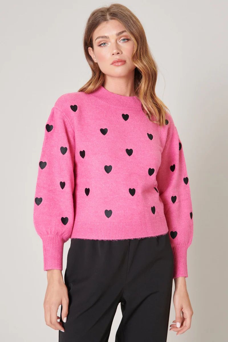Cross My Heart Embroidered Sweater | Sugarlips