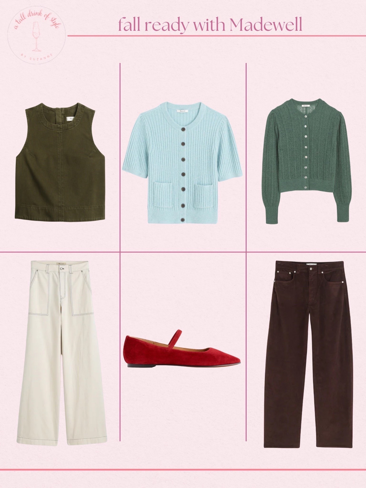 LTKxMadewell 
Denim top, olive top, short sleeve sweater, cardigan, corduroy, Mary Jane’s

If you're tall, over 40, or just tired of fashion that doesn’t fit your life, you’re in the right place. I share classic, elevated outfit formulas that actually work on tall women (I’m 6’1” for reference!) and help you feel confident getting dressed again.

Reminder of my sizing:

Age: 55
Height: 6’1”
Tops: S/M
Bottoms: 8/10
Dresses: 8/M

#LTKxMadewell #LTKSaleAlert #LTKOver40