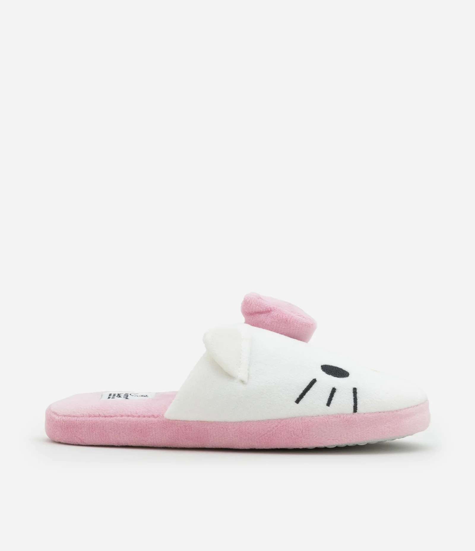 Pantufa Chinelo Infantil com Bordado Hello Kitty - Tam 29 a 36 Branco/Rosa - Lojas Renner | Renner (BR)