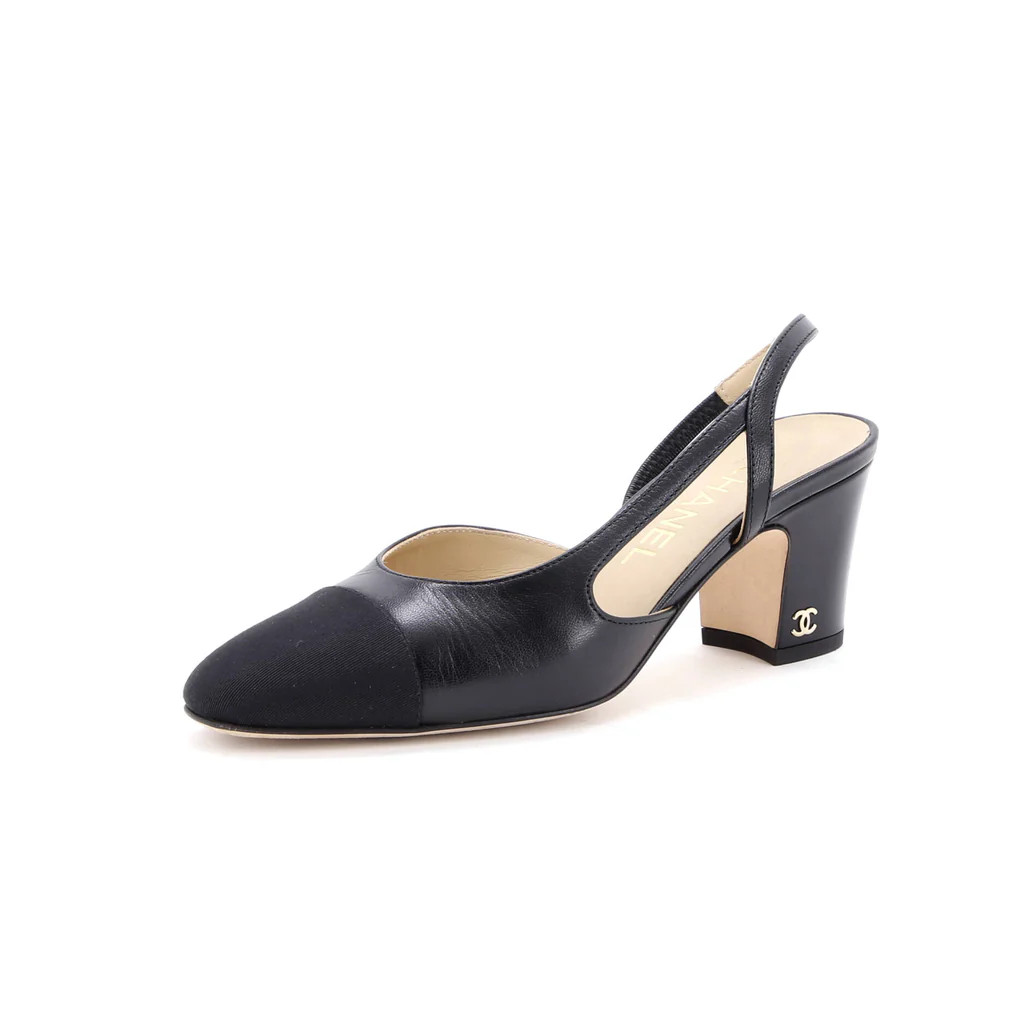Women’s Cap Toe Slingback Pumps Leather | Rebag