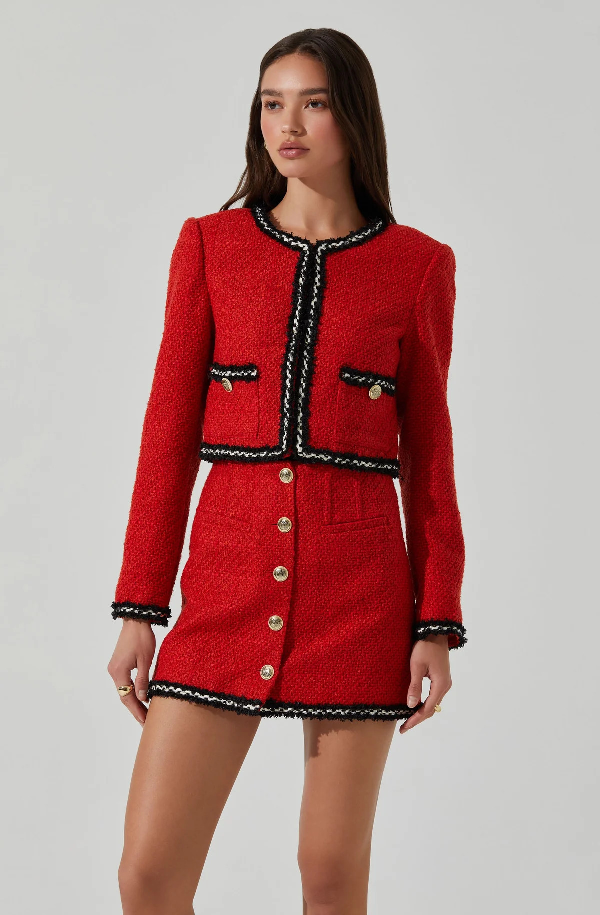 Milena Boxy Tweed Jacket | ASTR The Label (US)