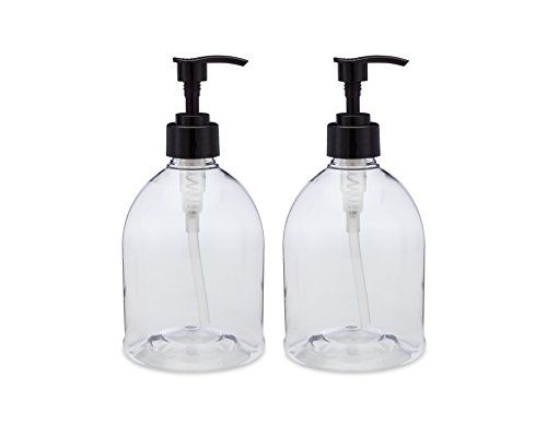 (2 Pack) Earth's Essentials Versatile 16 Ounce Refillable Designer Pump Bottles. Excellent Liquid Ha | Amazon (US)