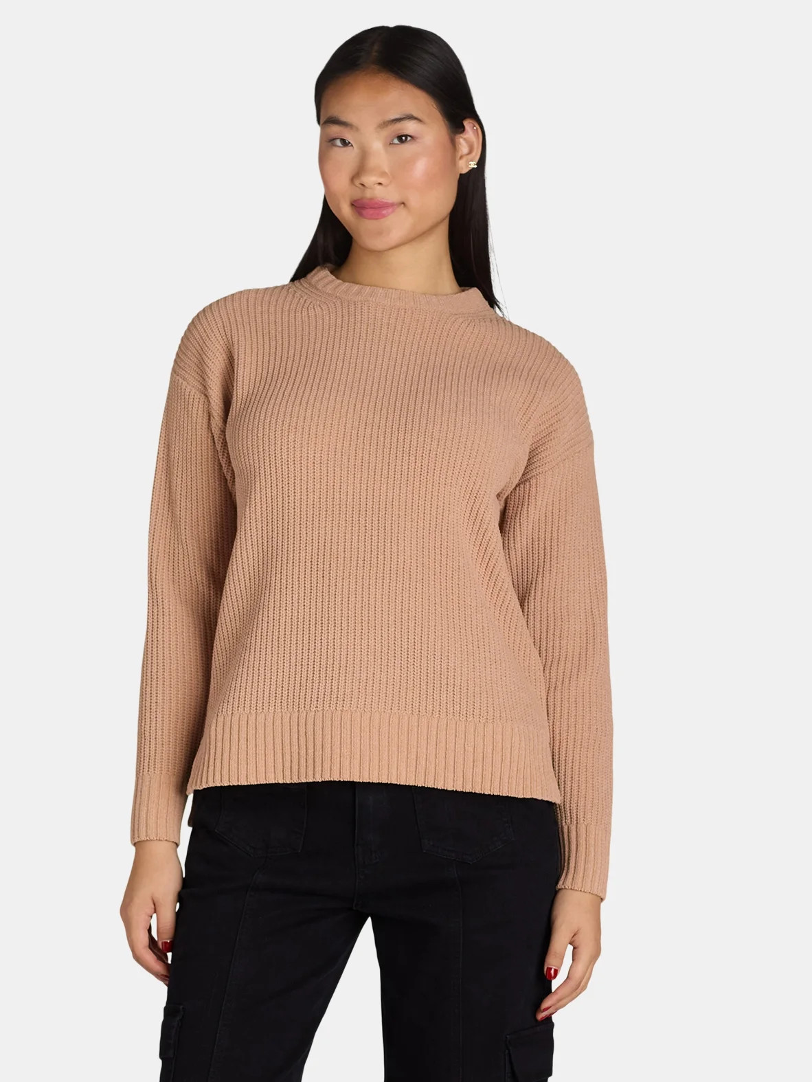 Time and Tru Women's Chenille Pullover Sweater with Long Sleeves, Sizes XS-XXXL | Walmart (US)