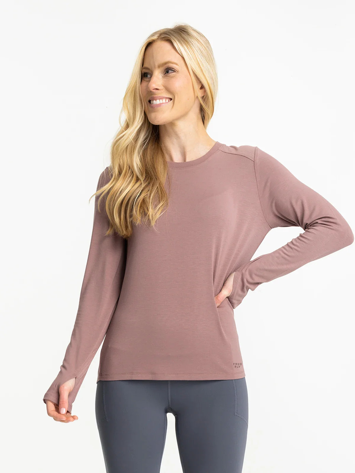 Women's Bamboo Shade Long Sleeve II - Fig | Free Fly Apparel