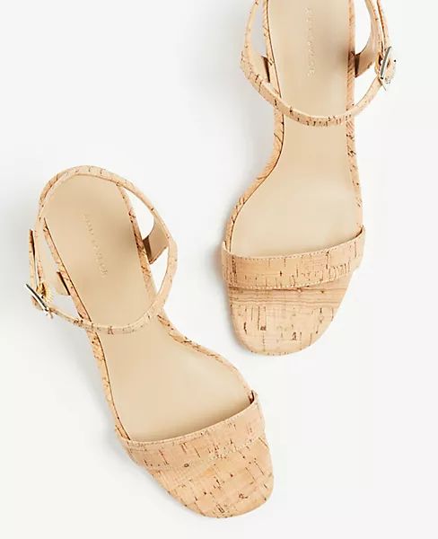 Kennedy Cork Heeled Sandals | Ann Taylor (US)