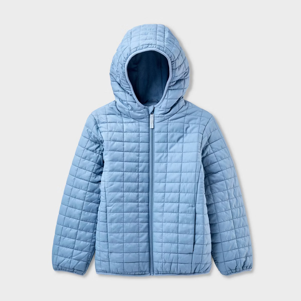 Kids' Hooded Puffer Jacket - Cat & Jack™ Blue M | Target