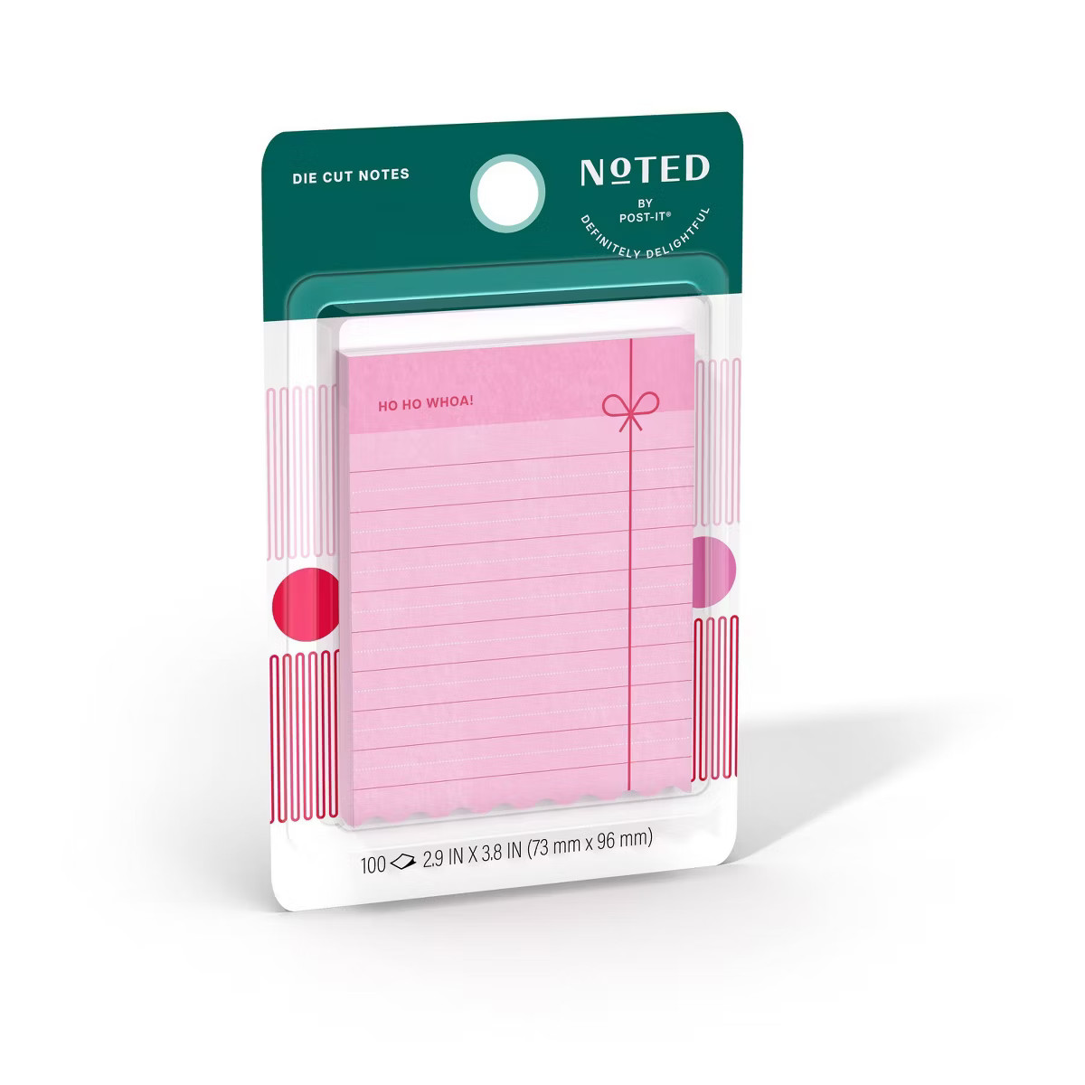 Noted by Post-it 3"x4" Ho Ho Whoa List Note Red Gifting | Target
