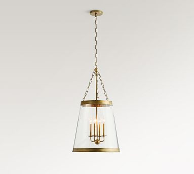 Elizabeth Glass Tapered Pendant (18") | Pottery Barn (US)