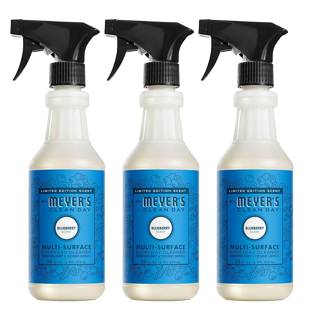 MRS. MEYER'S CLEAN DAY Multi-Surface Everyday Cleaner, Blueberry Scent, 16 Ounce Bottles (Pack of... | Amazon (US)
