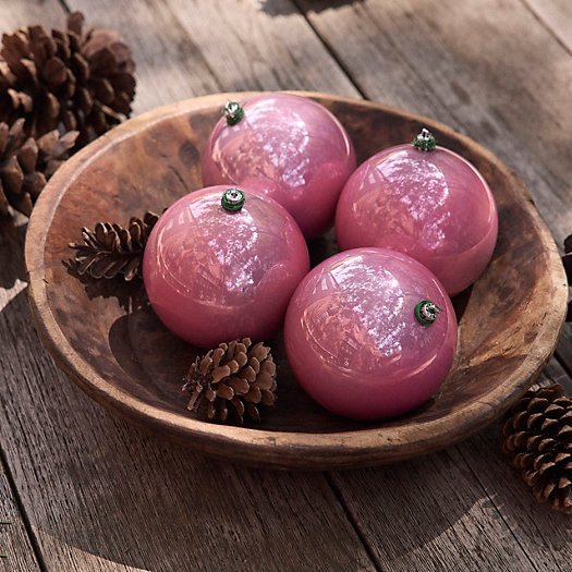 Pearlescent Shatterproof Ornaments, Set of 4 | Terrain