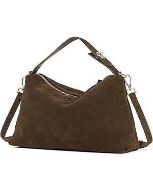 Premium Suede Leather Crossbody Bags for Women, Slouchy Suede Shoulder Bag with Adjustable Strap ... | Amazon (US)