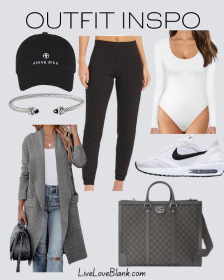 Outfit idea based on some of my current favs…joggers, bodysuit, Nike sneakers, Anine Bing baseball hat, Gucci tote, David yurman bracelet, long cardigan
Save 10% on spanx with code KimXSpanx 



#LTKstyletip #LTKFind #LTKGiftGuide