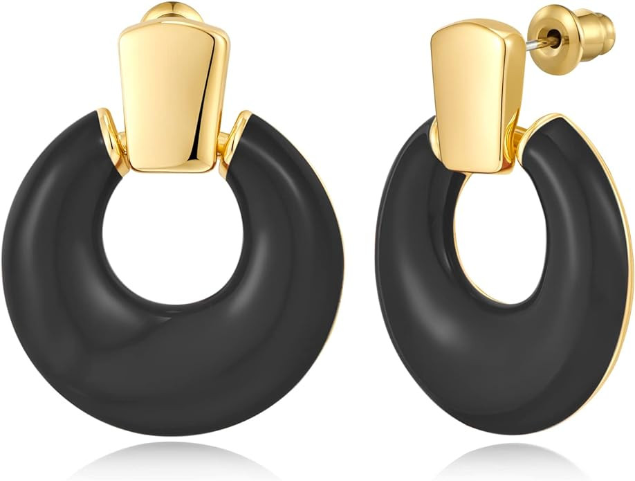 Chunky Statement Dangle Earrings for Women Funky Bold Jewelry | Amazon (US)