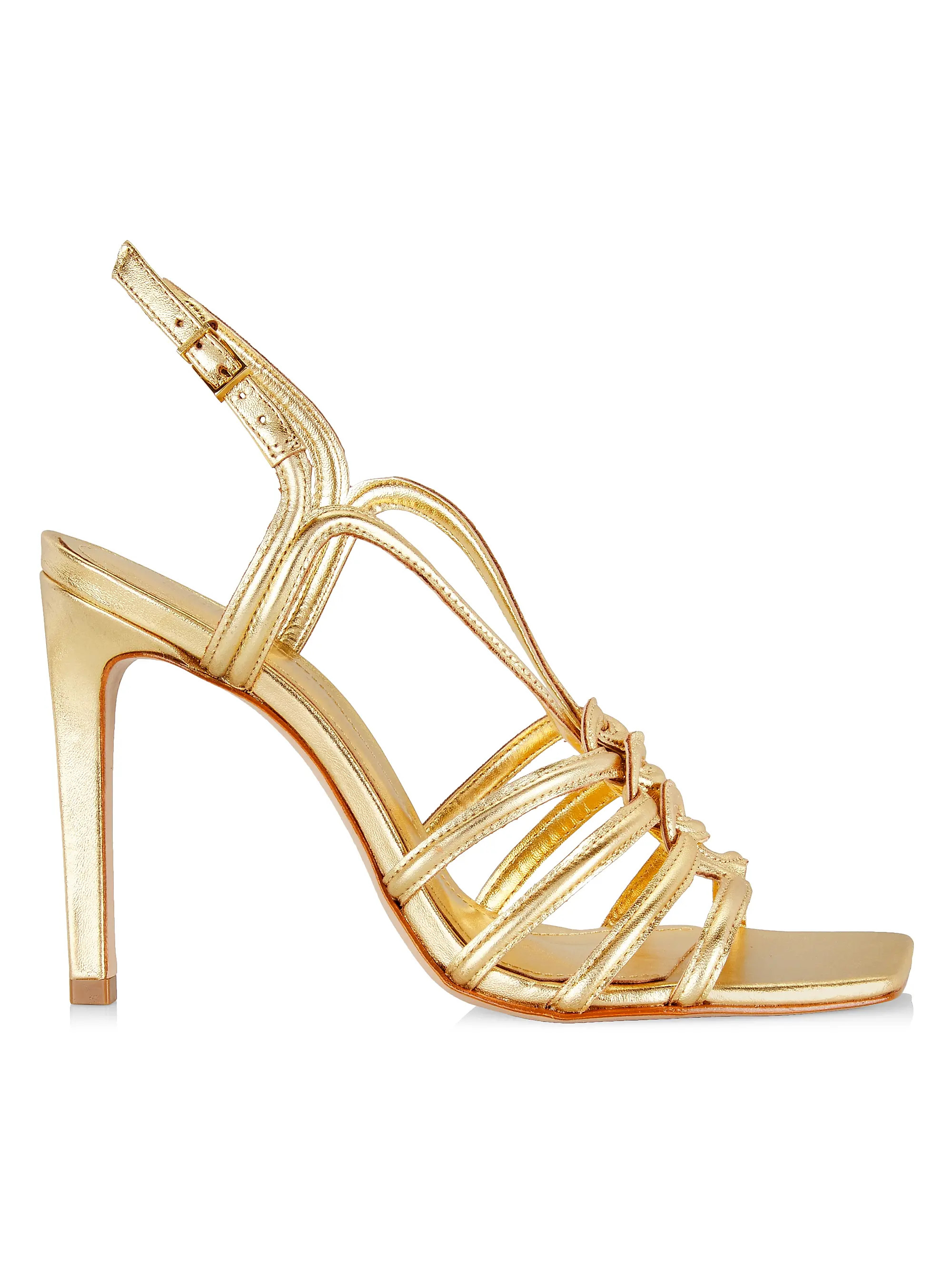 Octavia 115MM Strappy Metallic Leather Sandals | Saks Fifth Avenue